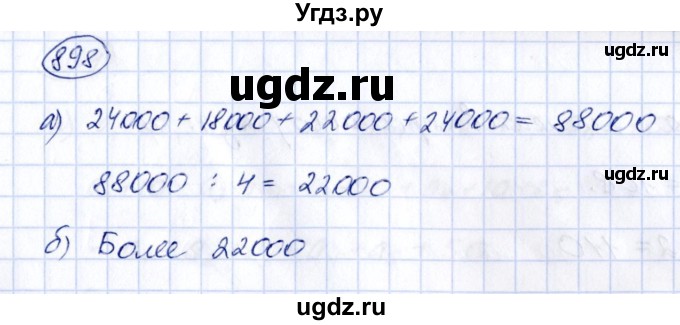 ГДЗ (Решебник к учебнику 2014) по алгебре 8 класс Г.В. Дорофеев / упражнение / 898