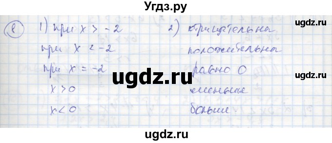 ГДЗ (Решебник к тетради 2016) по алгебре 8 класс (рабочая тетрадь) Колягин Ю. М. / §6 / 8