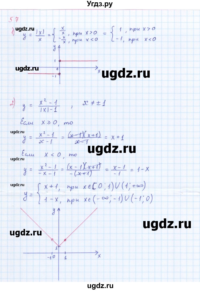 ГДЗ (Решебник к учебнику 2016) по алгебре 8 класс А.Г. Мерзляк / номер / 57