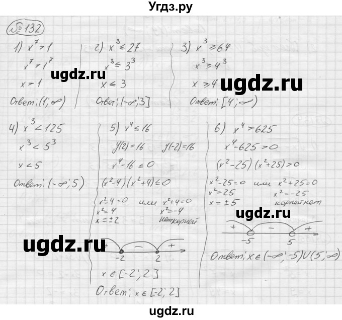 ГДЗ (решебник) по алгебре 9 класс Ю.М. Колягин / задание номер / 132