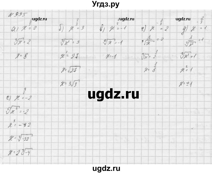 ГДЗ (Решебник к учебнику 2016) по алгебре 9 класс С.М. Никольский / номер / 995