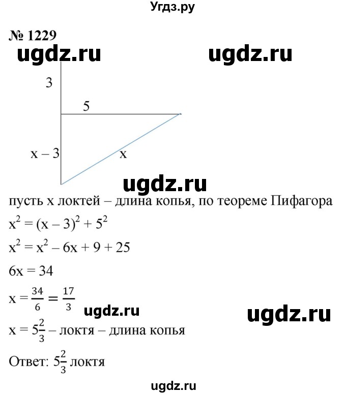 ГДЗ (Решебник к учебнику 2022) по алгебре 9 класс С.М. Никольский / номер / 1229