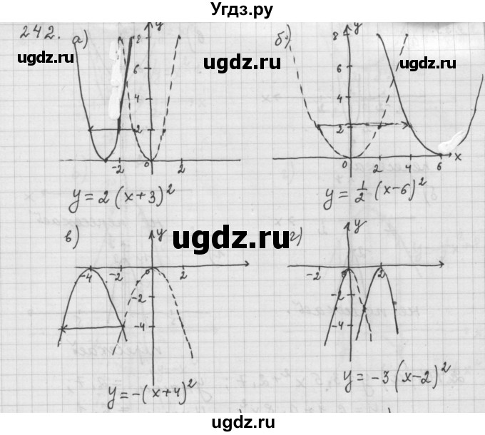 ГДЗ (Решебник к учебнику 2015) по алгебре 9 класс Г.В. Дорофеев / номер / 242