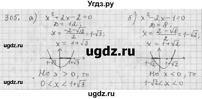 ГДЗ (Решебник к учебнику 2015) по алгебре 9 класс Г.В. Дорофеев / номер / 305