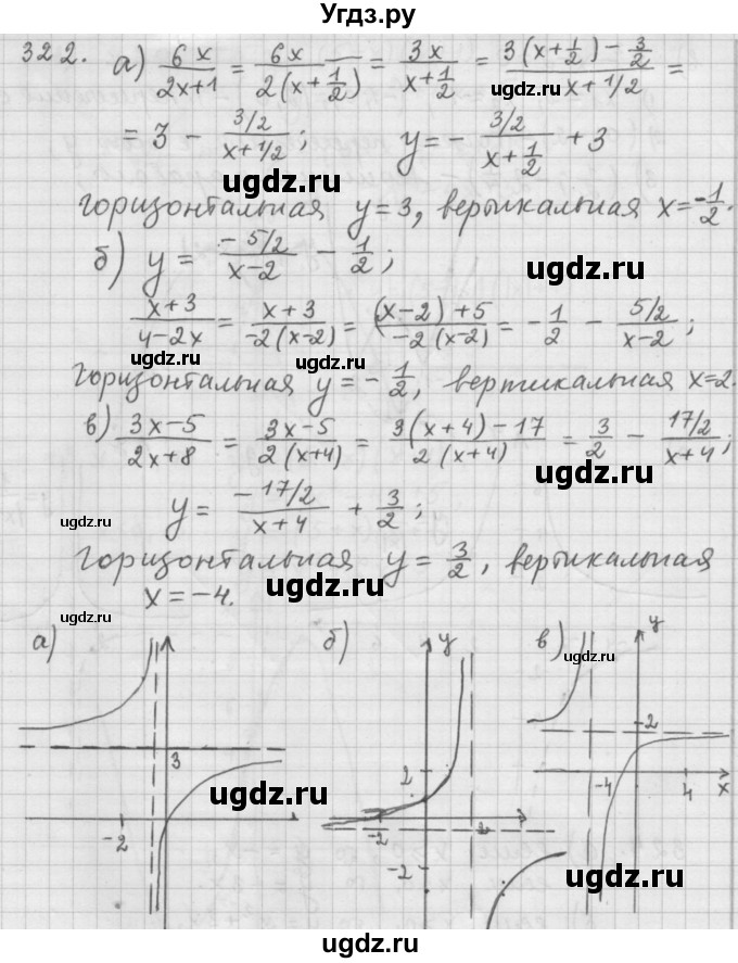 ГДЗ (Решебник к учебнику 2015) по алгебре 9 класс Г.В. Дорофеев / номер / 322