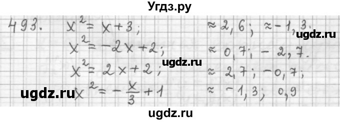 ГДЗ (Решебник к учебнику 2015) по алгебре 9 класс Г.В. Дорофеев / номер / 493