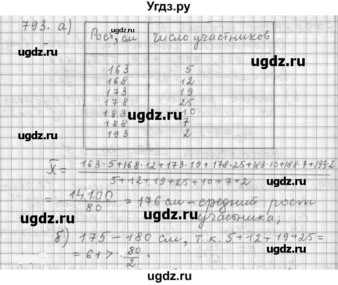 ГДЗ (Решебник к учебнику 2015) по алгебре 9 класс Г.В. Дорофеев / номер / 793