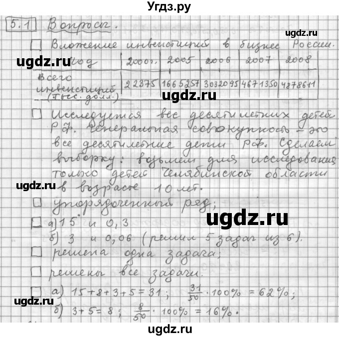 ГДЗ (Решебник к учебнику 2015) по алгебре 9 класс Г.В. Дорофеев / задание после теории номер / глава 5 / 5.1