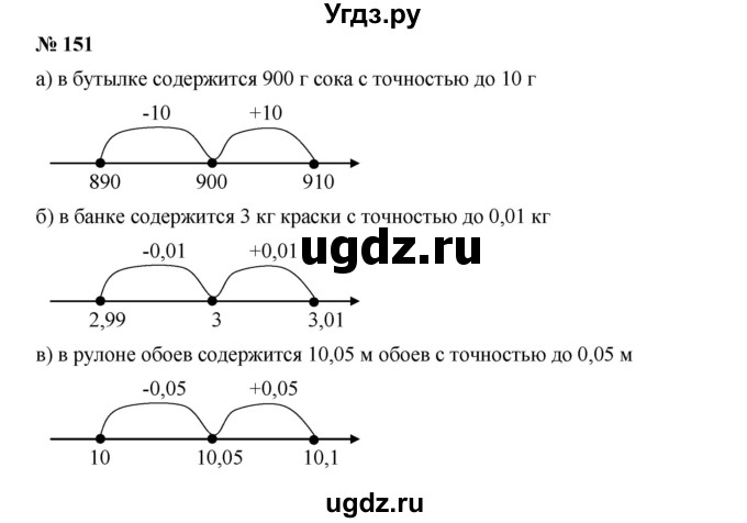 ГДЗ (Решебник к учебнику 2019) по алгебре 9 класс Г.В. Дорофеев / номер / 151