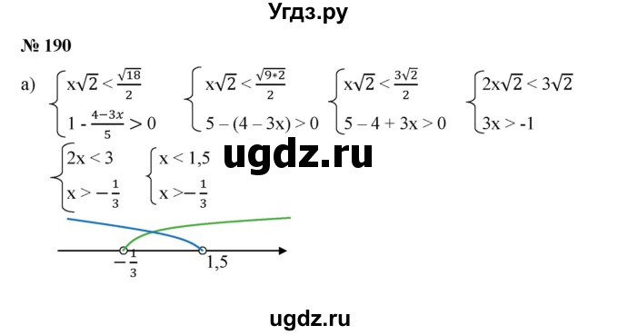 ГДЗ (Решебник к учебнику 2019) по алгебре 9 класс Г.В. Дорофеев / номер / 190