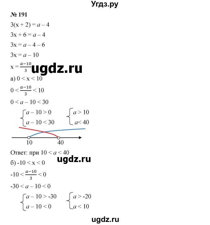 ГДЗ (Решебник к учебнику 2019) по алгебре 9 класс Г.В. Дорофеев / номер / 191