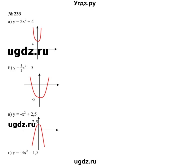 ГДЗ (Решебник к учебнику 2019) по алгебре 9 класс Г.В. Дорофеев / номер / 233