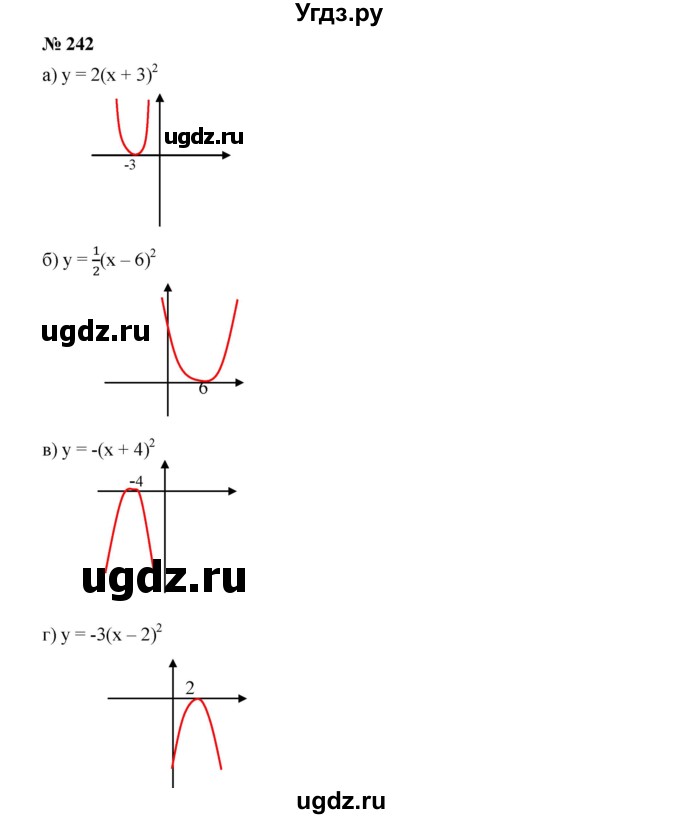 ГДЗ (Решебник к учебнику 2019) по алгебре 9 класс Г.В. Дорофеев / номер / 242