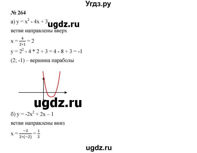 ГДЗ (Решебник к учебнику 2019) по алгебре 9 класс Г.В. Дорофеев / номер / 264