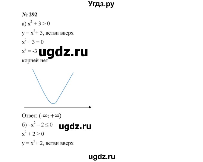 ГДЗ (Решебник к учебнику 2019) по алгебре 9 класс Г.В. Дорофеев / номер / 292