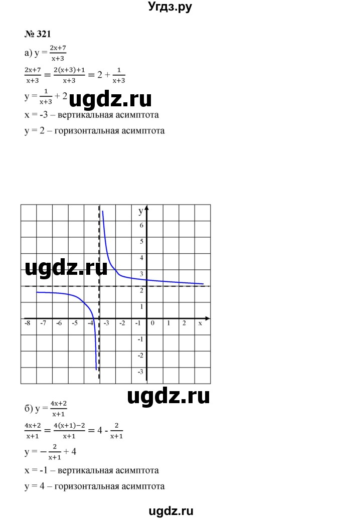 ГДЗ (Решебник к учебнику 2019) по алгебре 9 класс Г.В. Дорофеев / номер / 321