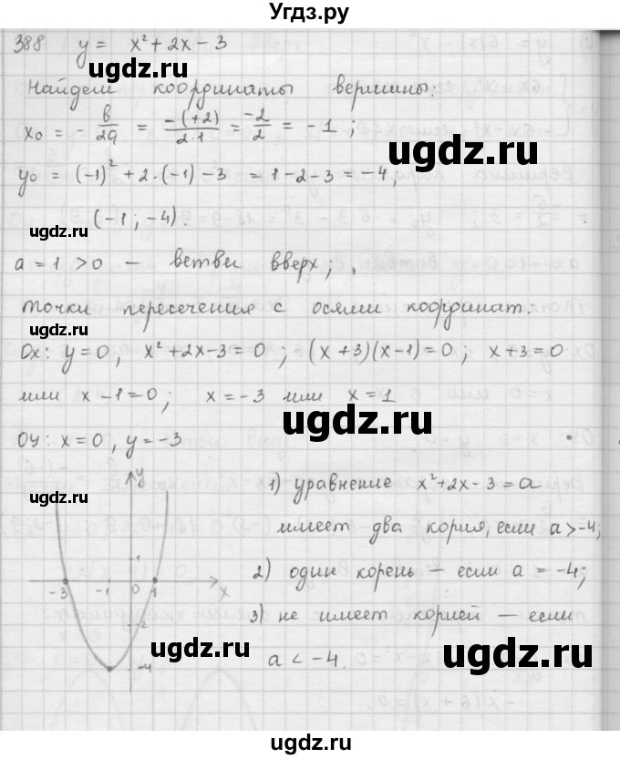 ГДЗ (Решебник к учебнику 2016) по алгебре 9 класс А.Г. Мерзляк / упражнение / 388