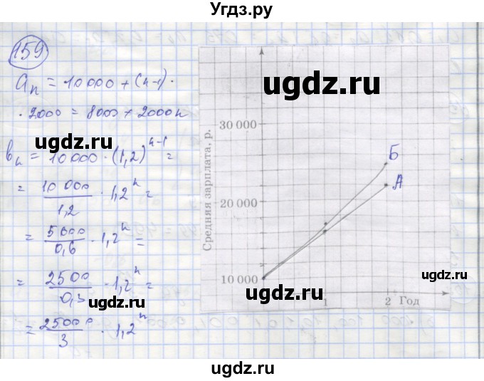 ГДЗ (Решебник №1) по алгебре 9 класс (рабочая тетрадь) Минаева С.С. / упражнение номер / 159