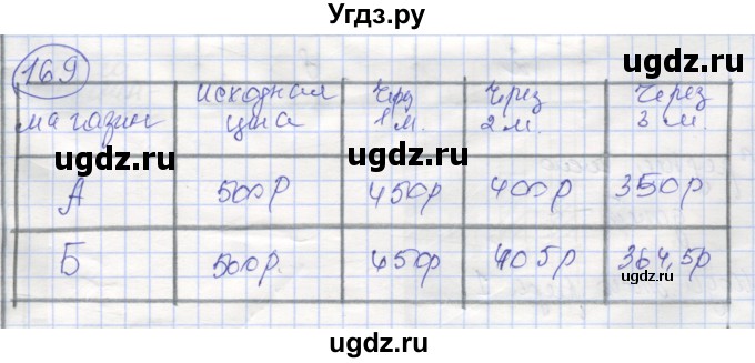 ГДЗ (Решебник №1) по алгебре 9 класс (рабочая тетрадь) Минаева С.С. / упражнение номер / 169