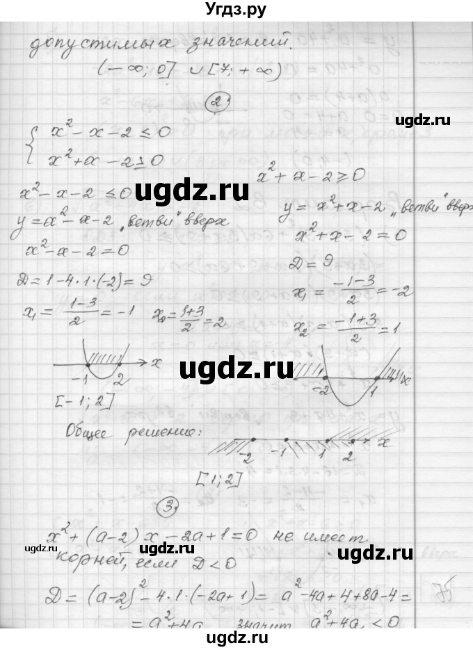 ГДЗ (Решебник) по алгебре 9 класс (самостоятельные и контрольные работы) А.П. Ершова / алгебра / самостоятельная работа / С-5 / В1(продолжение 2)