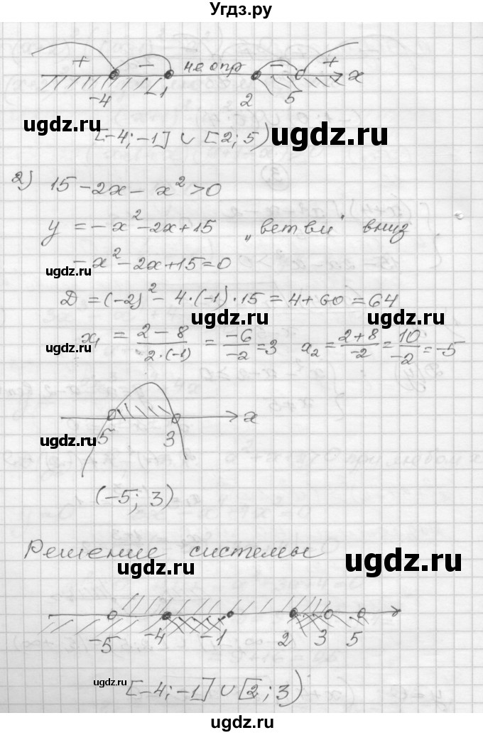 ГДЗ (Решебник) по алгебре 9 класс (самостоятельные и контрольные работы) А.П. Ершова / алгебра / контрольная работа / К-2 / В2(продолжение 5)