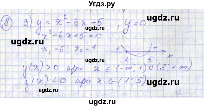 ГДЗ (Решебник) по алгебре 9 класс (рабочая тетрадь) Миндюк Н.Г. / параграф 2 / 8