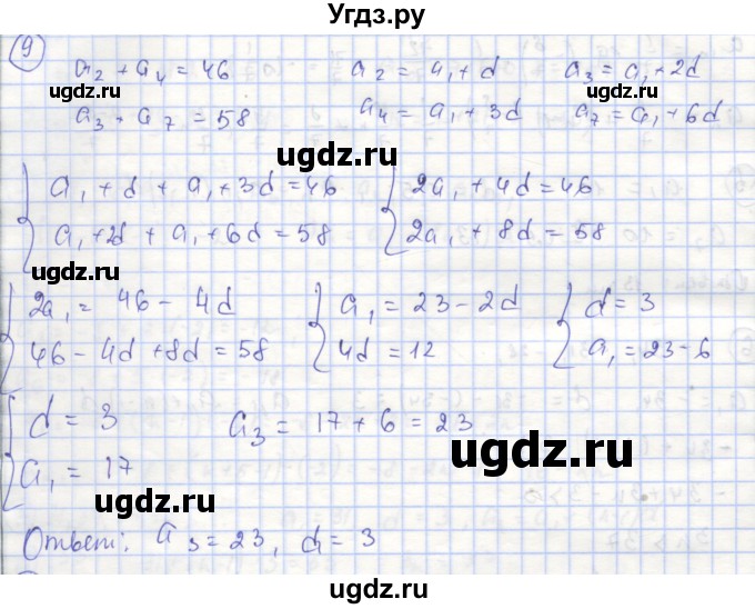 ГДЗ (Решебник) по алгебре 9 класс (рабочая тетрадь) Миндюк Н.Г. / параграф 21 / 9