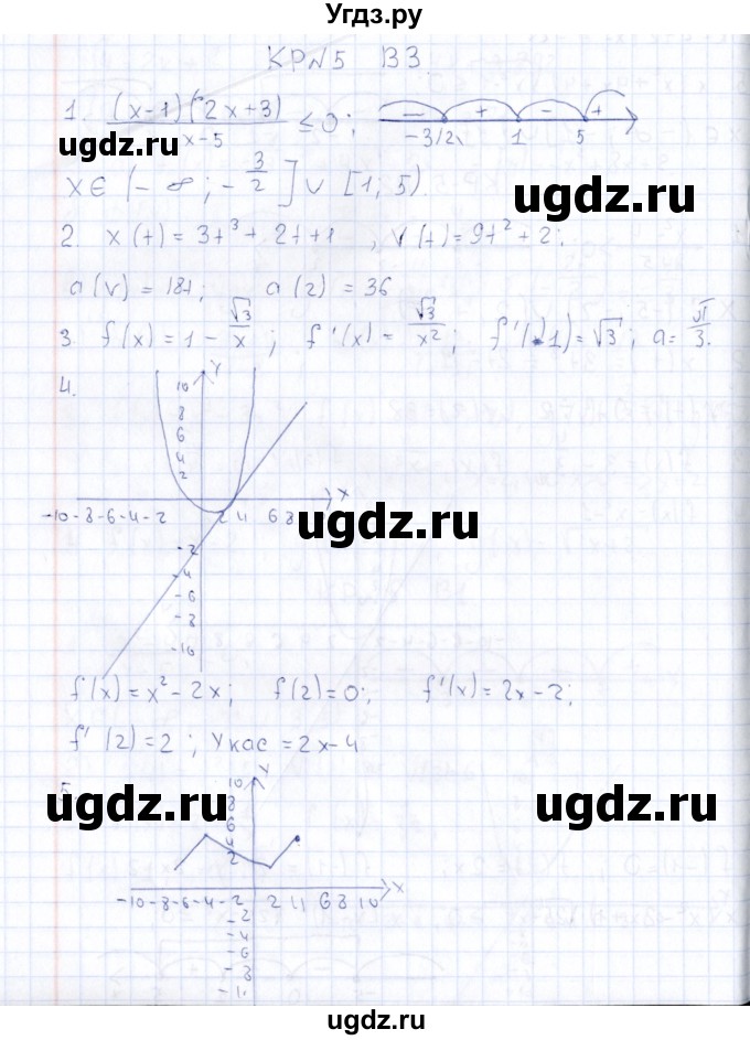 ГДЗ (Решебник) по алгебре 10 класс ( Дидактические материалы) Ивлев Б.М. / контрольная работа / контрольная работа 5 / В3