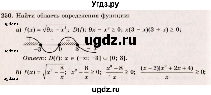 ГДЗ (Решебник №3) по алгебре 10 класс А.Н. Колмогоров / номер / 250