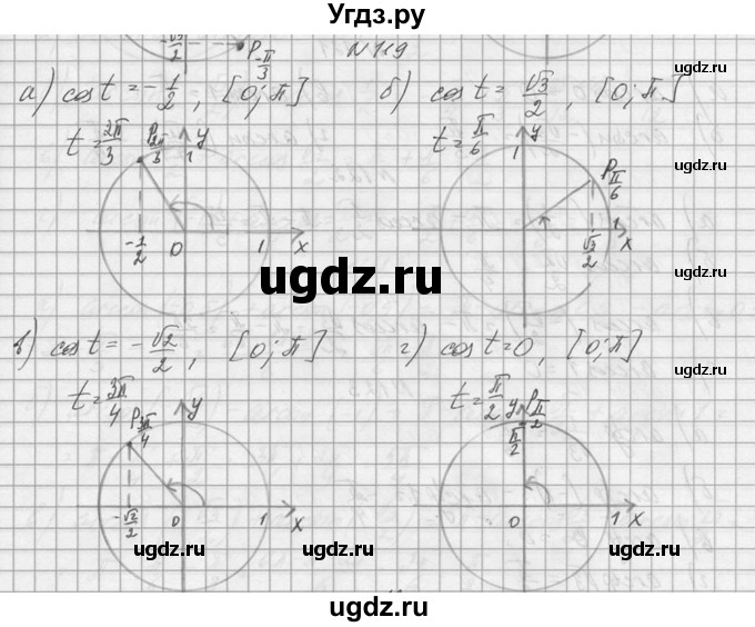 ГДЗ (Решебник №1) по алгебре 10 класс А.Н. Колмогоров / номер / 119