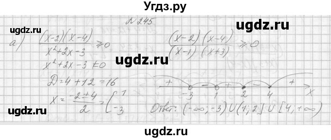 ГДЗ (Решебник №1) по алгебре 10 класс А.Н. Колмогоров / номер / 245