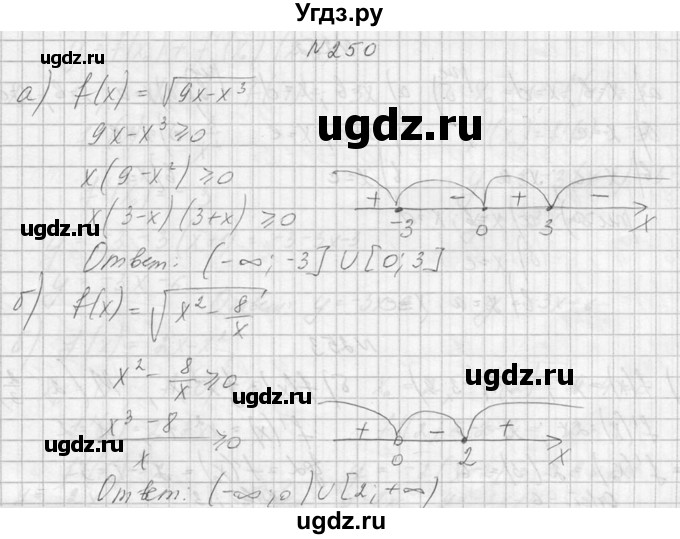 ГДЗ (Решебник №1) по алгебре 10 класс А.Н. Колмогоров / номер / 250