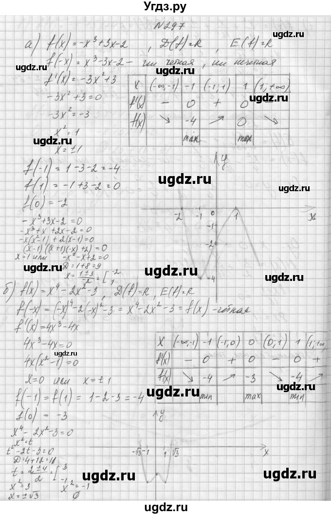 ГДЗ (Решебник №1) по алгебре 10 класс А.Н. Колмогоров / номер / 297