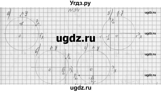 ГДЗ (Решебник №1) по алгебре 10 класс А.Н. Колмогоров / номер / 34