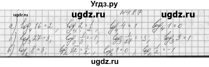 ГДЗ (Решебник №1) по алгебре 10 класс А.Н. Колмогоров / номер / 487