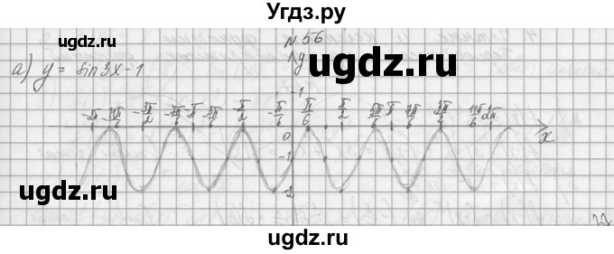 ГДЗ (Решебник №1) по алгебре 10 класс А.Н. Колмогоров / номер / 56