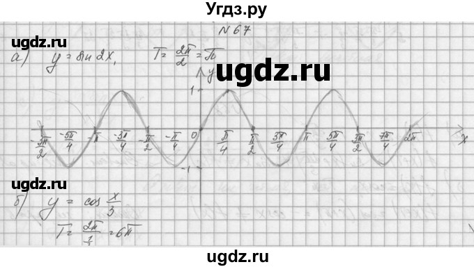 ГДЗ (Решебник №1) по алгебре 10 класс А.Н. Колмогоров / номер / 67