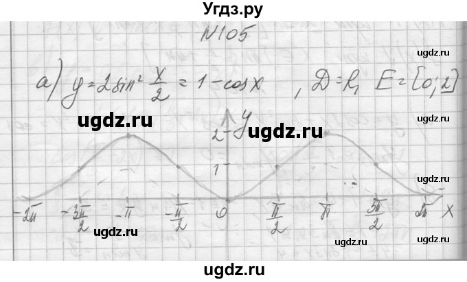 ГДЗ (Решебник №1) по алгебре 10 класс А.Н. Колмогоров / повторение номер / 105