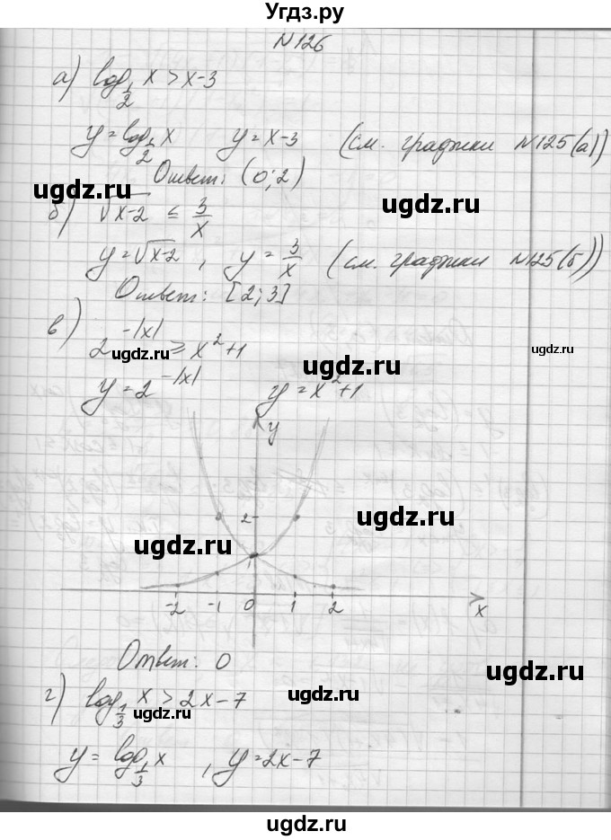 ГДЗ (Решебник №1) по алгебре 10 класс А.Н. Колмогоров / повторение номер / 126
