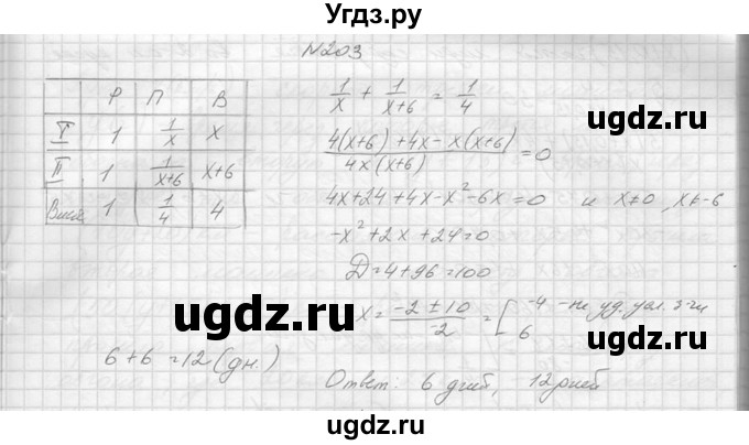 ГДЗ (Решебник №1) по алгебре 10 класс А.Н. Колмогоров / повторение номер / 203