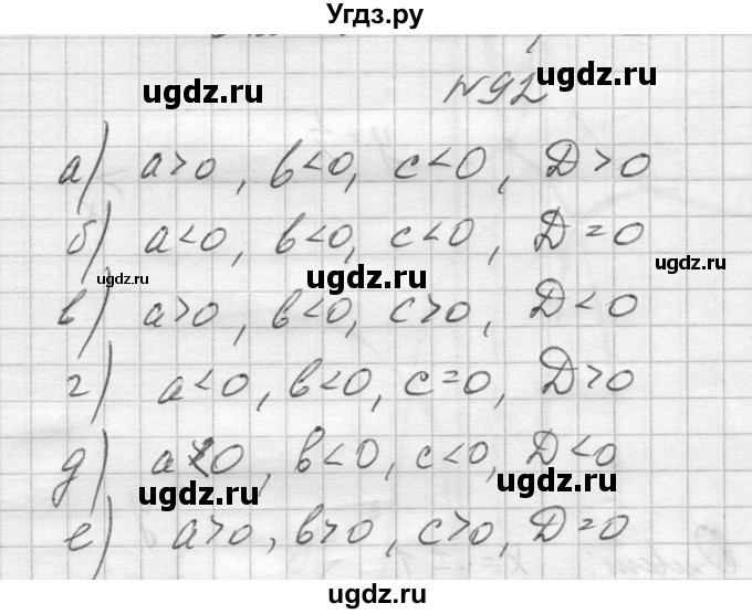 ГДЗ (Решебник №1) по алгебре 10 класс А.Н. Колмогоров / повторение номер / 92