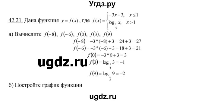 ГДЗ (Решебник №1 к задачнику) по алгебре 10 класс (Учебник, Задачник) А.Г. Мордкович / §42 / 21