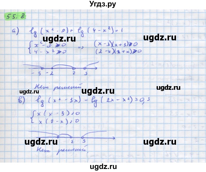 ГДЗ (Решебник №1 к задачнику) по алгебре 10 класс (Учебник, Задачник) А.Г. Мордкович / §55 / 8