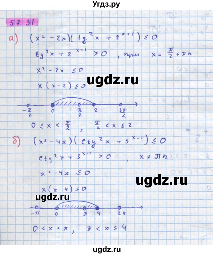 ГДЗ (Решебник №1 к задачнику) по алгебре 10 класс (Учебник, Задачник) А.Г. Мордкович / §57 / 31