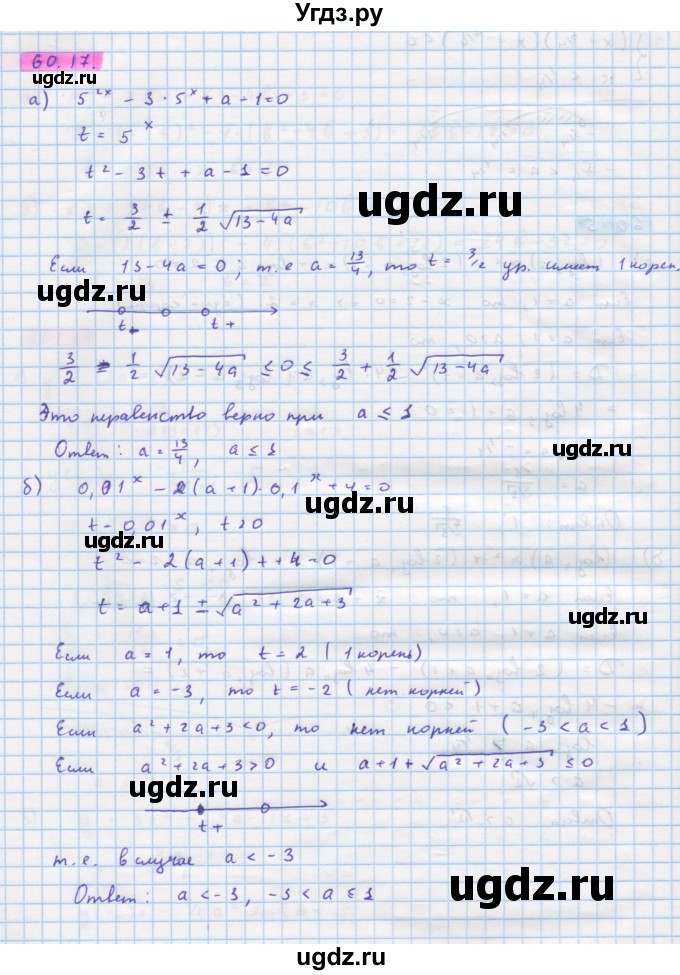 ГДЗ (Решебник №1 к задачнику) по алгебре 10 класс (Учебник, Задачник) А.Г. Мордкович / §60 / 17