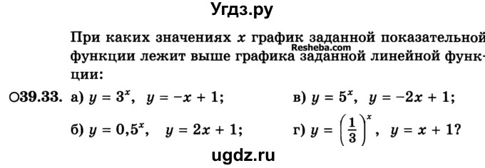 ГДЗ (Учебник) по алгебре 10 класс (Учебник, Задачник) А.Г. Мордкович / §39 / 33