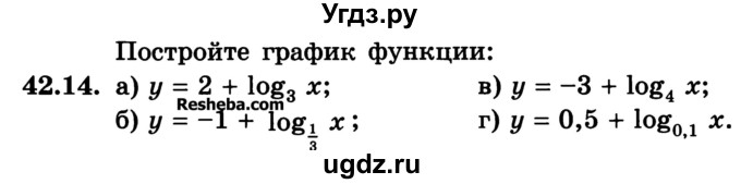 ГДЗ (Учебник) по алгебре 10 класс (Учебник, Задачник) А.Г. Мордкович / §42 / 14