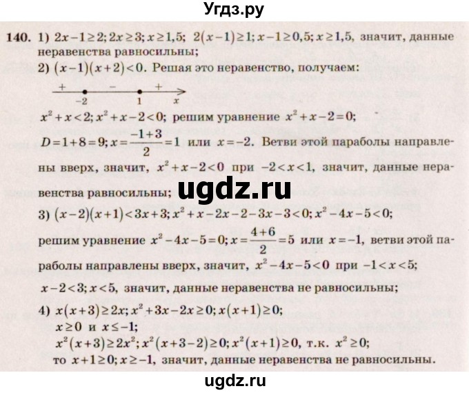 ГДЗ (Решебник №3) по алгебре 10 класс Ш.А. Алимов / упражнение-№ / 140