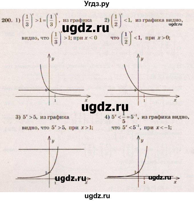 ГДЗ (Решебник №3) по алгебре 10 класс Ш.А. Алимов / упражнение-№ / 200