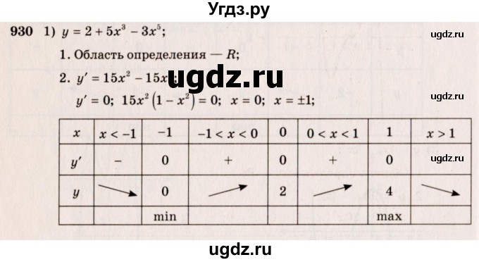 ГДЗ (Решебник №3) по алгебре 10 класс Ш.А. Алимов / упражнение-№ / 930
